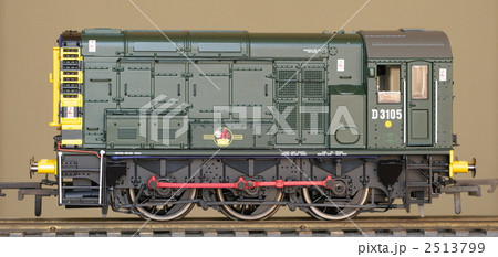 英国国鉄入換え用内燃機関車の模型の写真素材