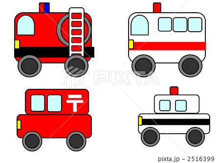 アイコン 自動車 消防車のイラスト素材