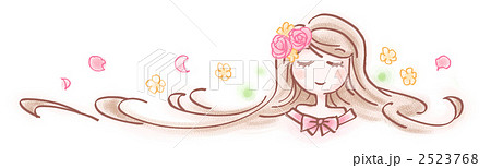 女性と花 2523768
