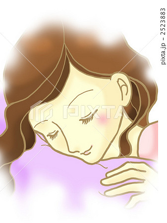 眠り 寝顔 睡眠のイラスト素材
