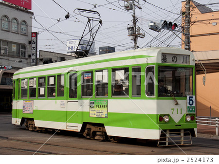 函館市電 710型電車(711号)函館駅前ー松風町間 函館市電 710型電車(711号)函館駅前ー松風町間 2524173