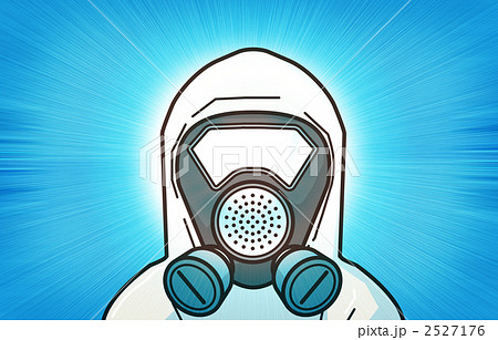 密閉防護服 防護服 防塵マスクのイラスト素材