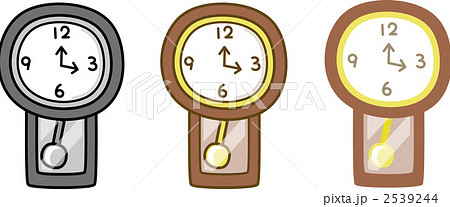 柱時計 時計 インテリアのイラスト素材