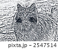 ねこ、版画調 2547514