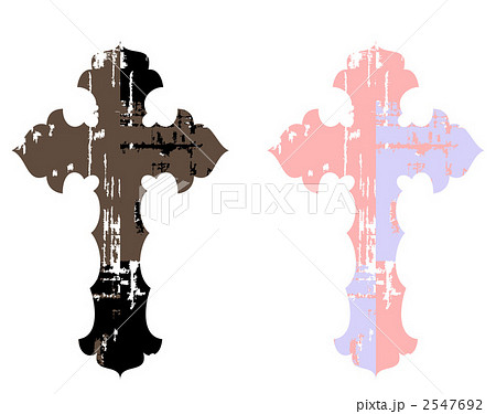 クロス 十字架 アンティークのイラスト素材