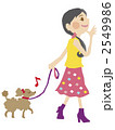 girl-Walking with dog 2549986