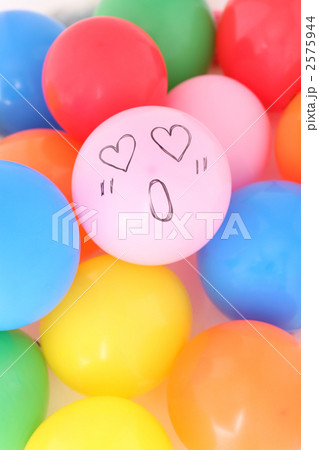 バルーン 風船 顔の写真素材