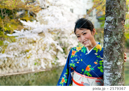 桜 着物 女性 桜 着物 女性 2579367