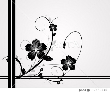 すべての美しい花の画像 ラブリー和風 花 イラスト モノクロ