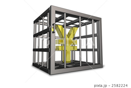 円の危機を表すイメージCG 2582224