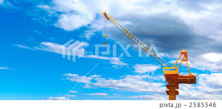 タワークレーン CG 青空 2585546