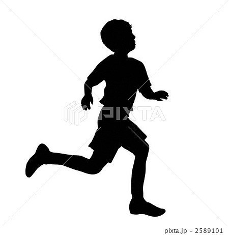 走る子供のイラスト素材