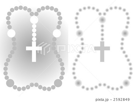 ロザリオ クロス 十字架のイラスト素材