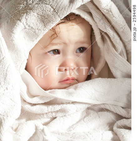 女の子 赤ちゃん 外国人の写真素材