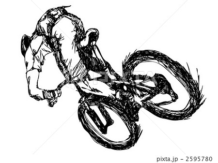 マウンテンバイク サイクリング 自転車のイラスト素材