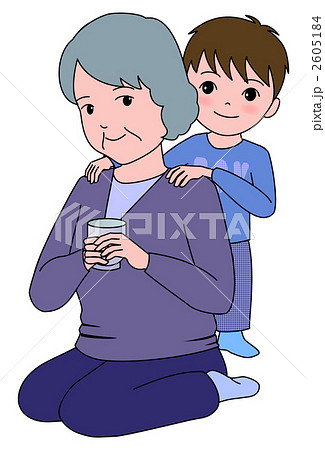 おばあちゃんと孫のイラスト素材 [2605184] - PIXTA