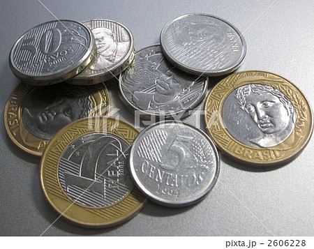 ブラジルの硬貨の写真素材