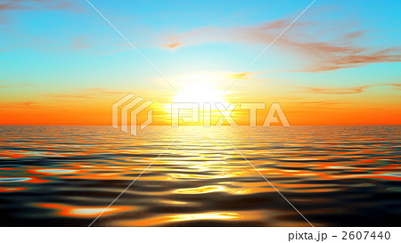 朝日 太陽 夕日のイラスト素材 2607440 Pixta
