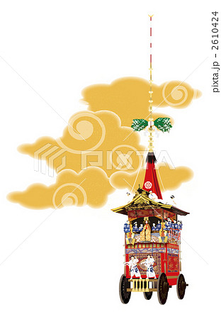 祇園祭月鉾のイラスト素材