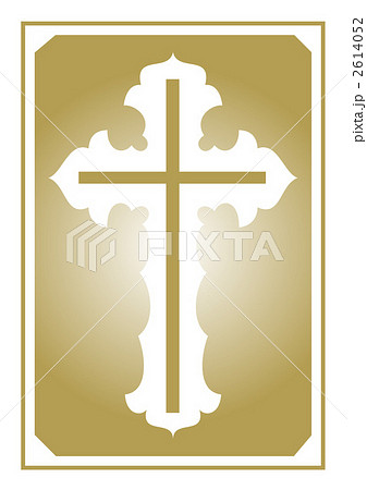 クロス 十字架 枠のイラスト素材