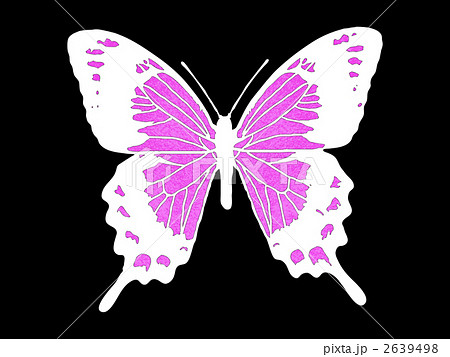 ピンクの蝶のイラスト素材