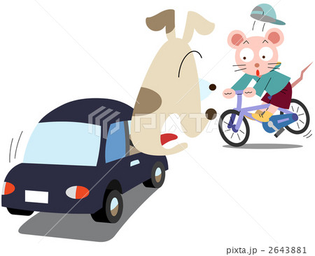 自転車の飛び出し 2643881
