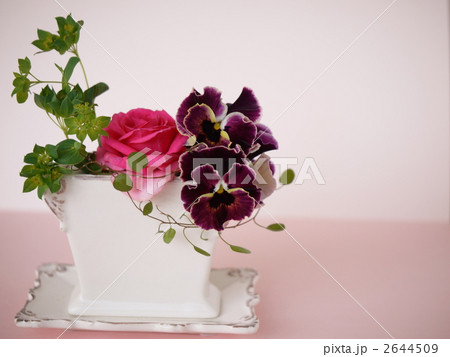 ミニバラとパンジーのアレンジ２ 2644509