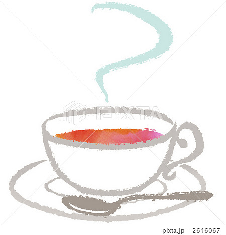 ティーカップ 紅茶 お茶のイラスト素材 2646067 Pixta