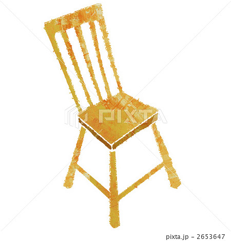 木製イス 椅子 イラストのイラスト素材