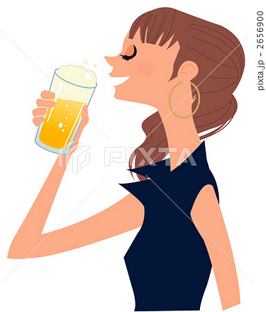 ビールを飲む女性のイラスト素材 2656900 Pixta
