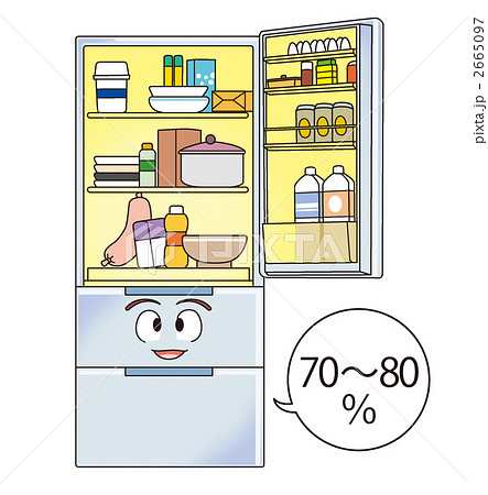 冷蔵庫 容量は70 80 のイラスト素材