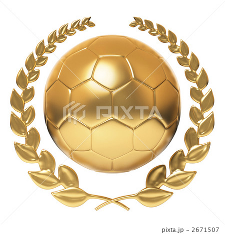 ブラジルデザインのサッカーボール(金色) ブラジルデザインのサッカーボール(金色)