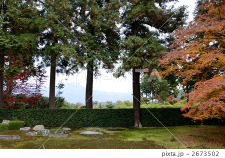 京都、圓通寺の比叡山借景庭園 2673502
