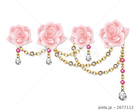 薔薇飾りのイラスト素材