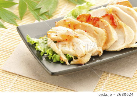 蒸し鶏の甘酢あんかけ 2680624