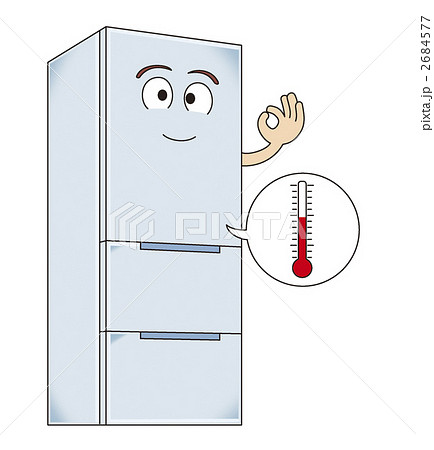 冷蔵庫の設定温度のイラスト素材