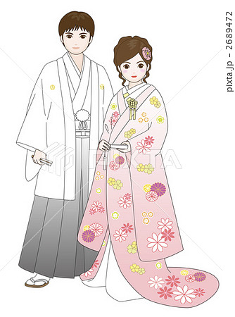 結婚式 和式のイラスト素材