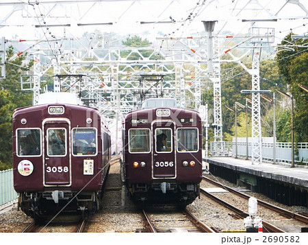 阪急 3058f 映画阪急電車prヘッドマークの写真素材