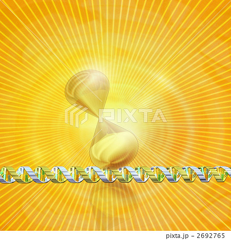 DNA／遺伝子のイメージと砂時計 2692765