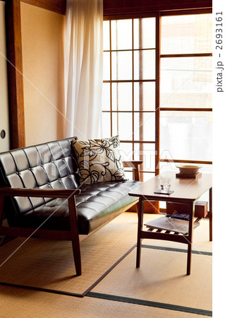 和モダンな部屋の写真素材