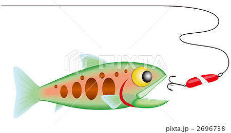 ヤマメ 釣り トラウトのイラスト素材