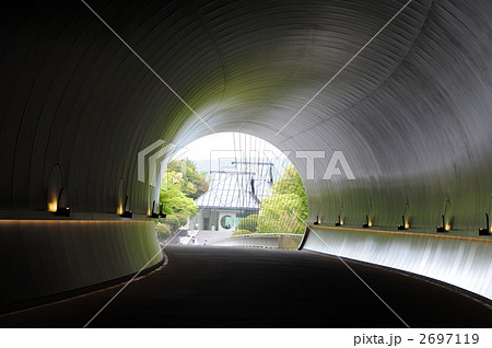 The Miho Museum entrance tunnel, The entrance tunnel to the…
