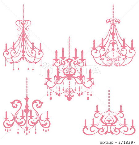 pink chandelier clip art