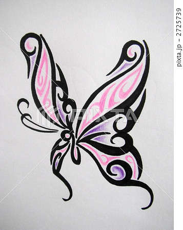 手書き 蝶々のイラスト素材