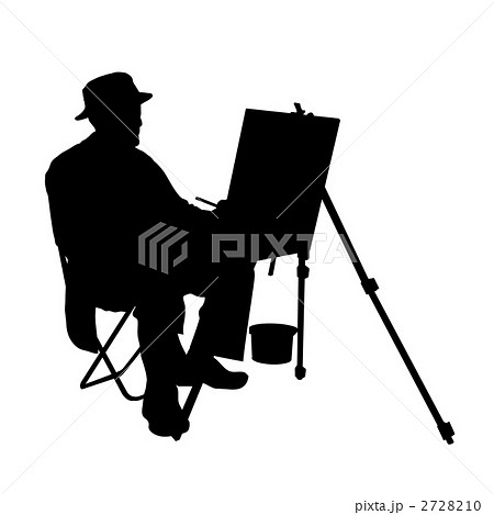 絵を描く人のイラスト素材
