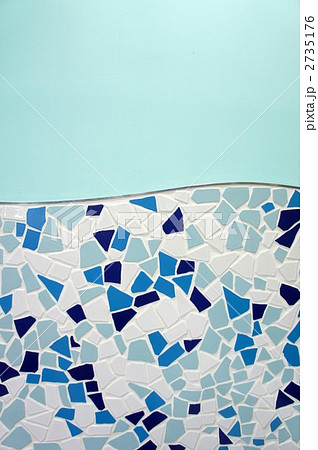 テクスチャー　水色のモザイクタイル 2735176