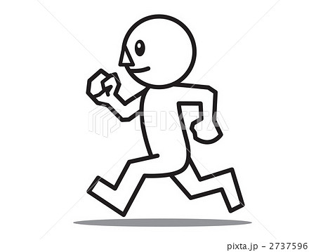 Icon 走る ジョギングのイラスト素材