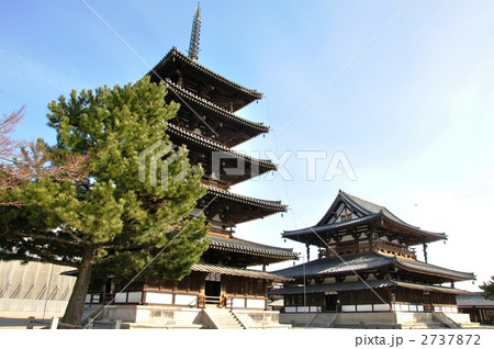 法隆寺・五重塔と金堂 法隆寺・五重塔と金堂 2737872