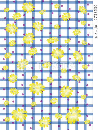 花柄チェックのイラスト素材 [2738530] - PIXTA