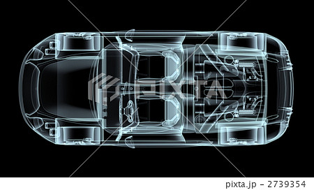 車体 自動車 スケルトンのイラスト素材